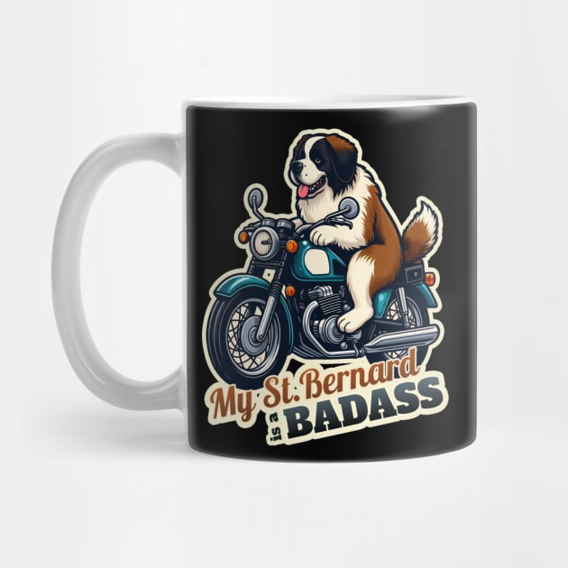 St. Bernard biker by k9-tee